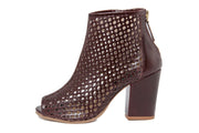 Sandali con tacco Donna In Pelle Bordeaux